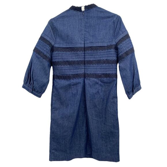 banana republic blue dark wash denim chambray dress - Picture 3 of 6